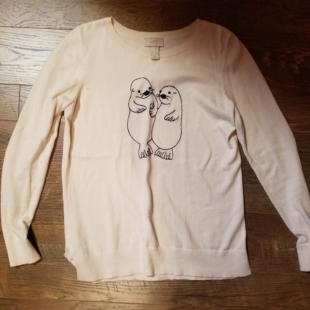 LOFT manatees sweater